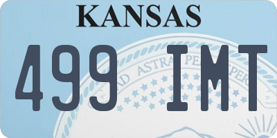 KS license plate 499IMT