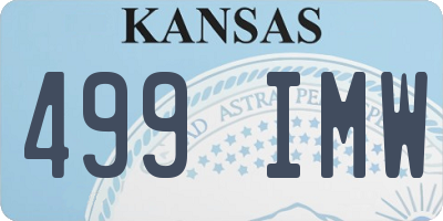 KS license plate 499IMW