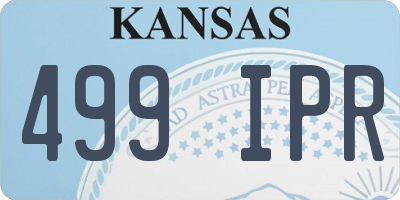 KS license plate 499IPR