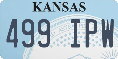 KS license plate 499IPW
