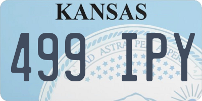 KS license plate 499IPY