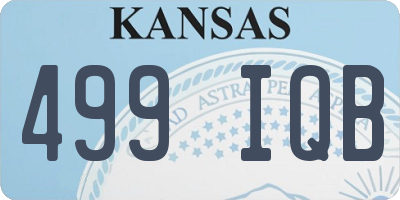 KS license plate 499IQB
