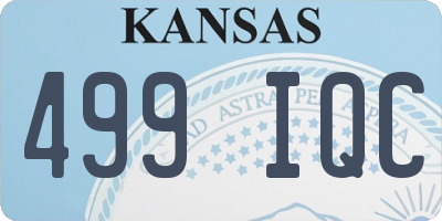 KS license plate 499IQC