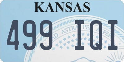 KS license plate 499IQI