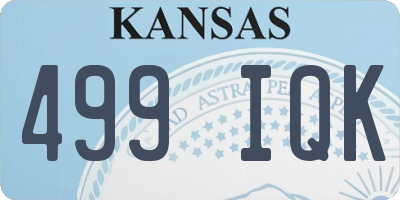 KS license plate 499IQK