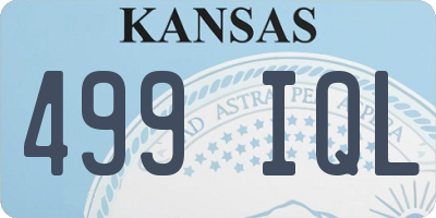 KS license plate 499IQL
