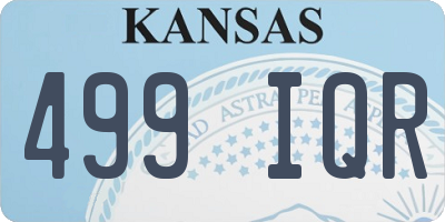 KS license plate 499IQR
