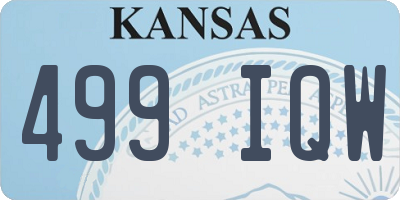 KS license plate 499IQW