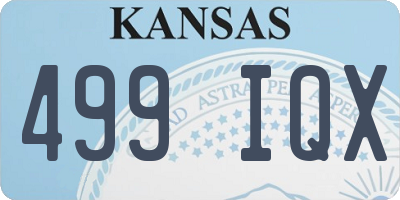 KS license plate 499IQX