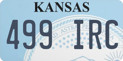 KS license plate 499IRC
