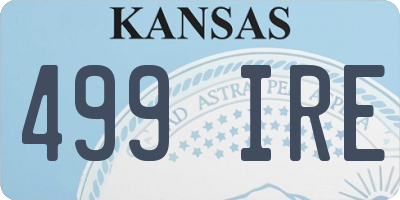 KS license plate 499IRE