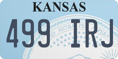 KS license plate 499IRJ