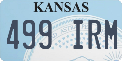 KS license plate 499IRM