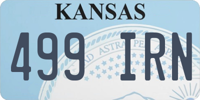 KS license plate 499IRN