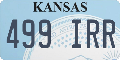 KS license plate 499IRR