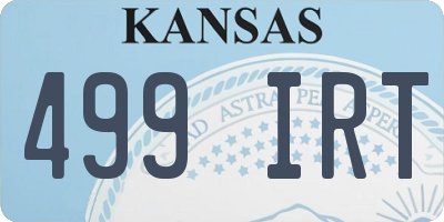 KS license plate 499IRT