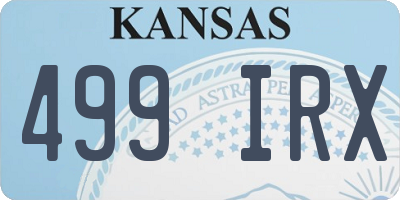 KS license plate 499IRX