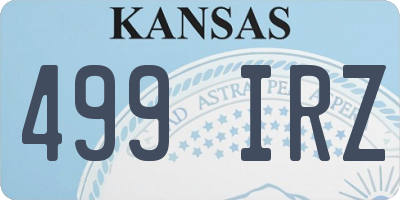 KS license plate 499IRZ