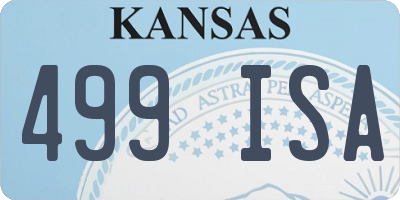 KS license plate 499ISA