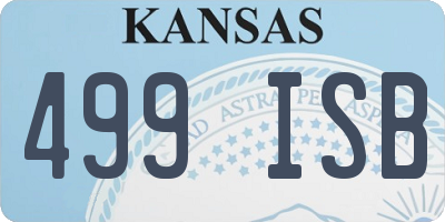 KS license plate 499ISB