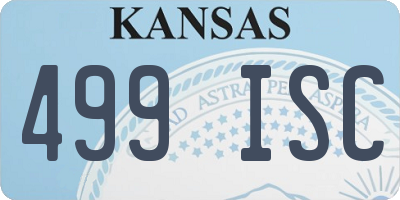 KS license plate 499ISC