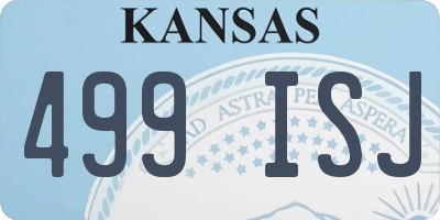 KS license plate 499ISJ