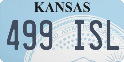KS license plate 499ISL