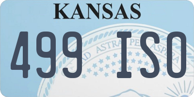 KS license plate 499ISO