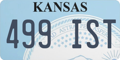 KS license plate 499IST