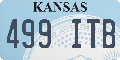 KS license plate 499ITB