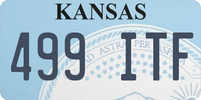 KS license plate 499ITF