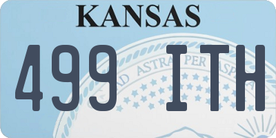 KS license plate 499ITH