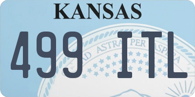 KS license plate 499ITL