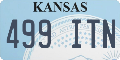 KS license plate 499ITN