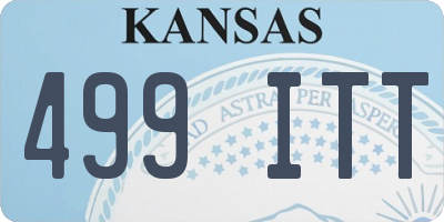 KS license plate 499ITT