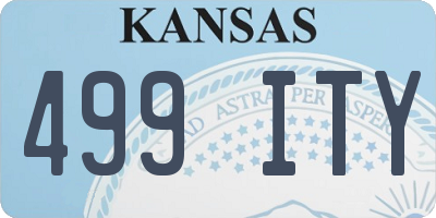 KS license plate 499ITY
