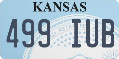 KS license plate 499IUB