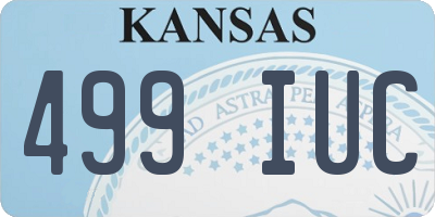 KS license plate 499IUC