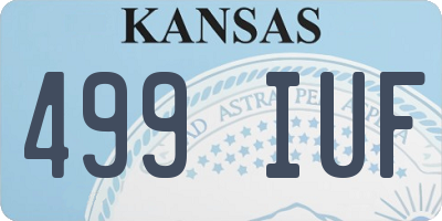 KS license plate 499IUF