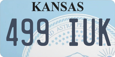 KS license plate 499IUK