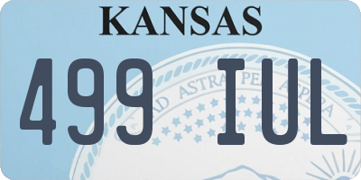 KS license plate 499IUL