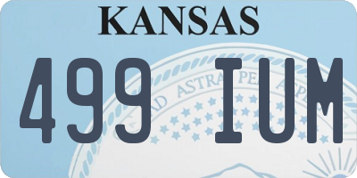 KS license plate 499IUM