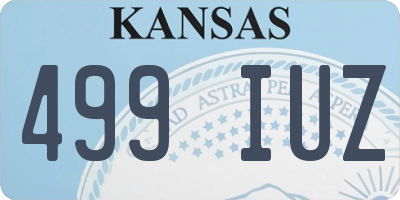 KS license plate 499IUZ