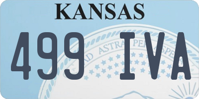 KS license plate 499IVA