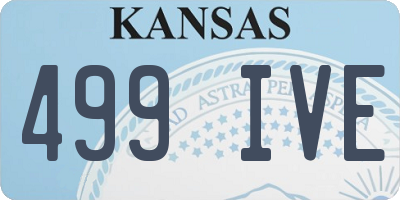 KS license plate 499IVE