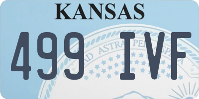 KS license plate 499IVF