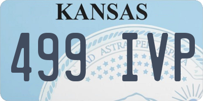 KS license plate 499IVP