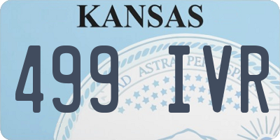 KS license plate 499IVR
