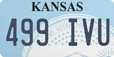 KS license plate 499IVU