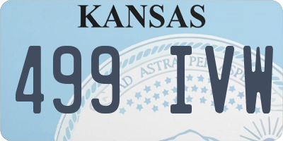 KS license plate 499IVW